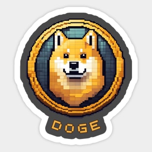 Dogecoin Crypto Design Sticker